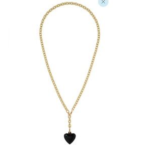 Roxanne Assoulin The Mini Puffy Heart Charm Necklace Black